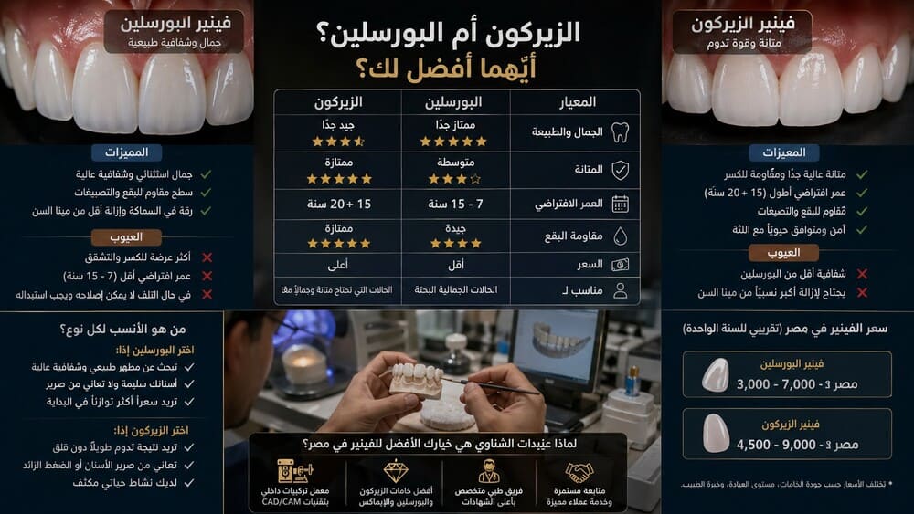 سعر الفينير في مصر: الزيركون أم البورسلين؟